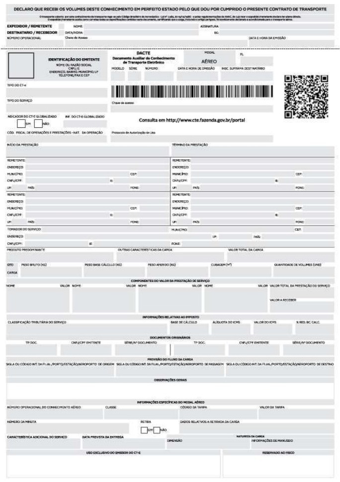 Modal Aéreo — emissão normal