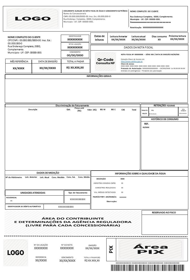 Modelo oficial A4 do DANFAG, opção 2