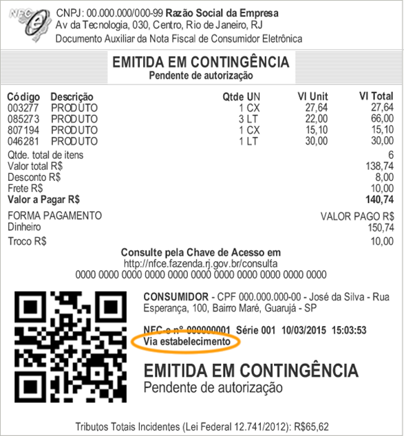 ContingenciaOfflineViaEstabelecimento